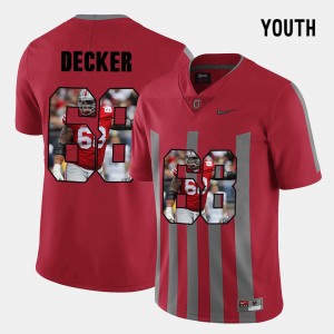 Youth Ohio State #68 Pictorial Fashion Taylor Decker college Jersey - Red