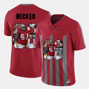 Mens Ohio State Pictorial Fashion #68 Taylor Decker college Jersey - Red