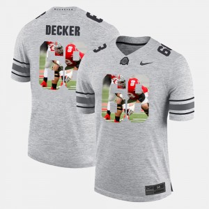 Mens #68 Pictorital Gridiron Fashion Pictorial Gridiron Fashion OSU Taylor Decker college Jersey - Gray