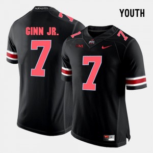 Youth #7 Football Buckeyes Ted Ginn Jr. college Jersey - Black