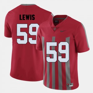 Men Ohio State Football #59 Tyquan Lewis college Jersey - Red