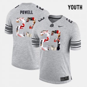 Kids #23 Pictorial Gridiron Fashion Ohio State Pictorital Gridiron Fashion Tyvis Powell college Jersey - Gray