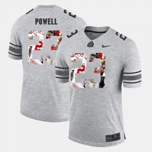 Men's Pictorial Gridiron Fashion #23 Pictorital Gridiron Fashion Ohio State Tyvis Powell college Jersey - Gray