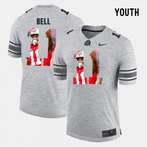 Youth(Kids) #11 Ohio State Buckeyes Pictorital Gridiron Fashion Pictorial Gridiron Fashion Vonn Bell college Jersey - Gray