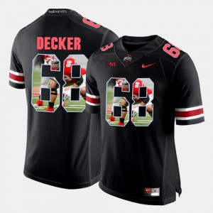 Men's #68 Buckeyes Pictorial Fashion Taylor Decker college Jersey - Black