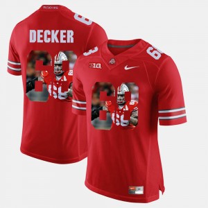 Men Ohio State #68 Pictorial Fashion Taylor Decker college Jersey - Scarlet