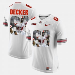 Men OSU Pictorial Fashion #68 Taylor Decker college Jersey - White