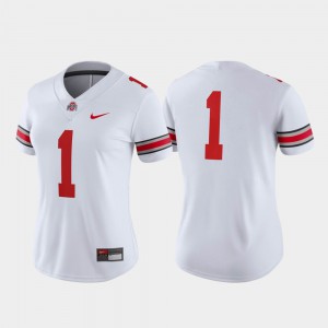 Women's OSU Game Football #1 college Jersey - White