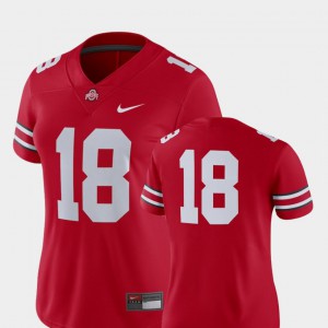 For Women's OSU #18 Football 2018 Game college Jersey - Scarlet