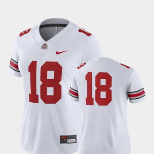 Ladies Football 2018 Game #18 Ohio State college Jersey - White