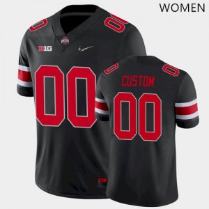 Womens #00 Ohio State Football Custom NCAA Jersey - Blackout