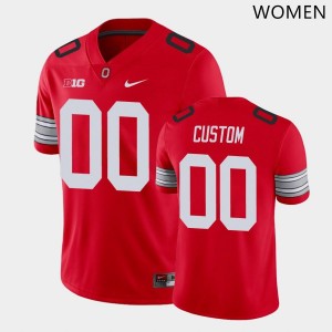 Womens #00 OSU Buckeyes Football Custom Replica Jersey - Scarlet