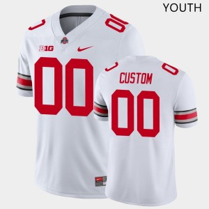 Youth #00 OSU Buckeyes Football Custom NCAA Jersey - White