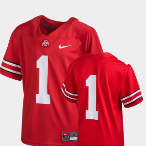 Youth #1 Team Replica Football Ohio State college Jersey - Scarlet