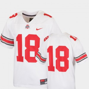 Kids Football #18 OSU Replica college Jersey - White