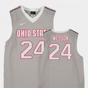 Youth Ohio State Basketball #24 Replica Andre Wesson college Jersey - Gray