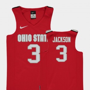 Kids #3 Buckeyes Replica Basketball C.J. Jackson college Jersey - Red