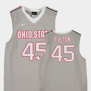 Youth #45 Buckeye Replica Basketball Connor Fulton college Jersey - Gray