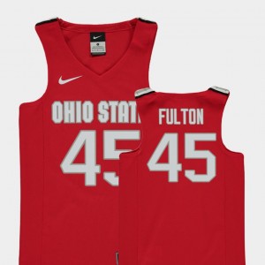 Kids Ohio State Buckeyes Basketball #45 Replica Connor Fulton college Jersey - Red