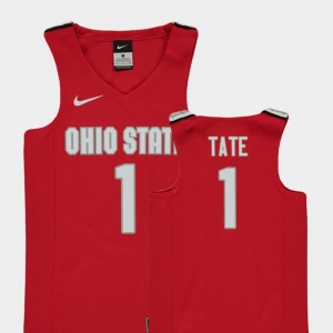 Kids #1 Buckeye Replica Basketball Jae'Sean Tate college Jersey - Red