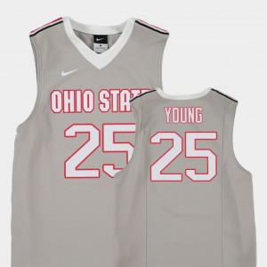 Kids Basketball Replica #25 Buckeyes Kyle Young college Jersey - Gray