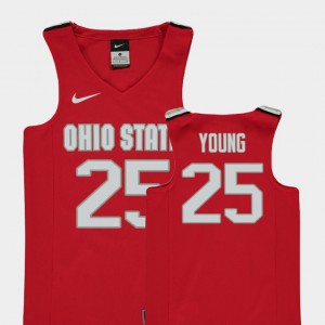 Youth(Kids) Buckeye Replica #25 Basketball Kyle Young college Jersey - Red