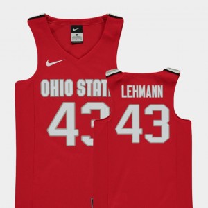 Kids Ohio State #43 Basketball Replica Matt Lehmann college Jersey - Red